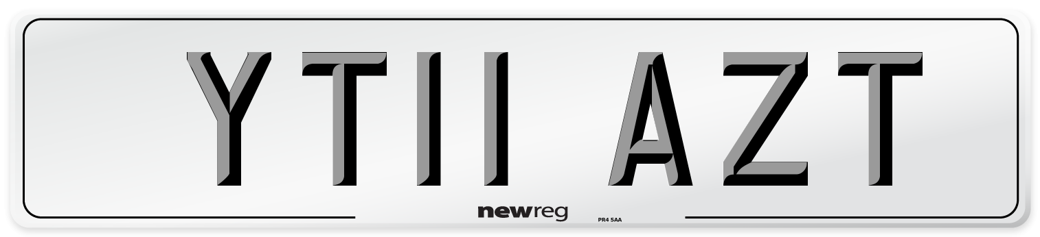 YT11 AZT Number Plate from New Reg